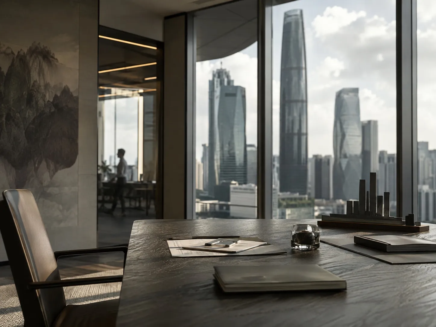 Restrained modern office environment in China